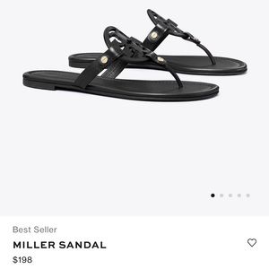 Tory Burch Miller Sandal Black Matte